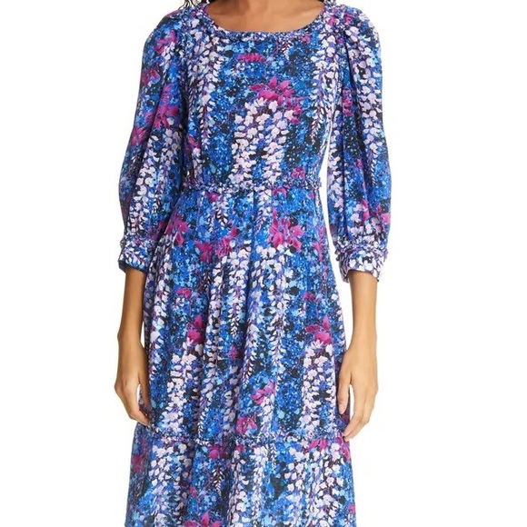 Floral Silk Blend A-Line Dress
DYVNA - Picture 3 of 9